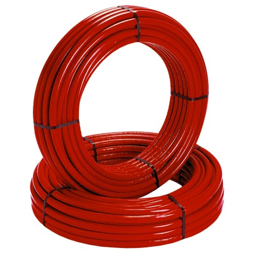 Metal-plastic pipe with insulation (red) Comisa