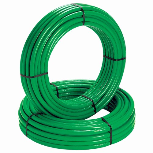 Metal-plastic pipe with insulation (green) Comisa